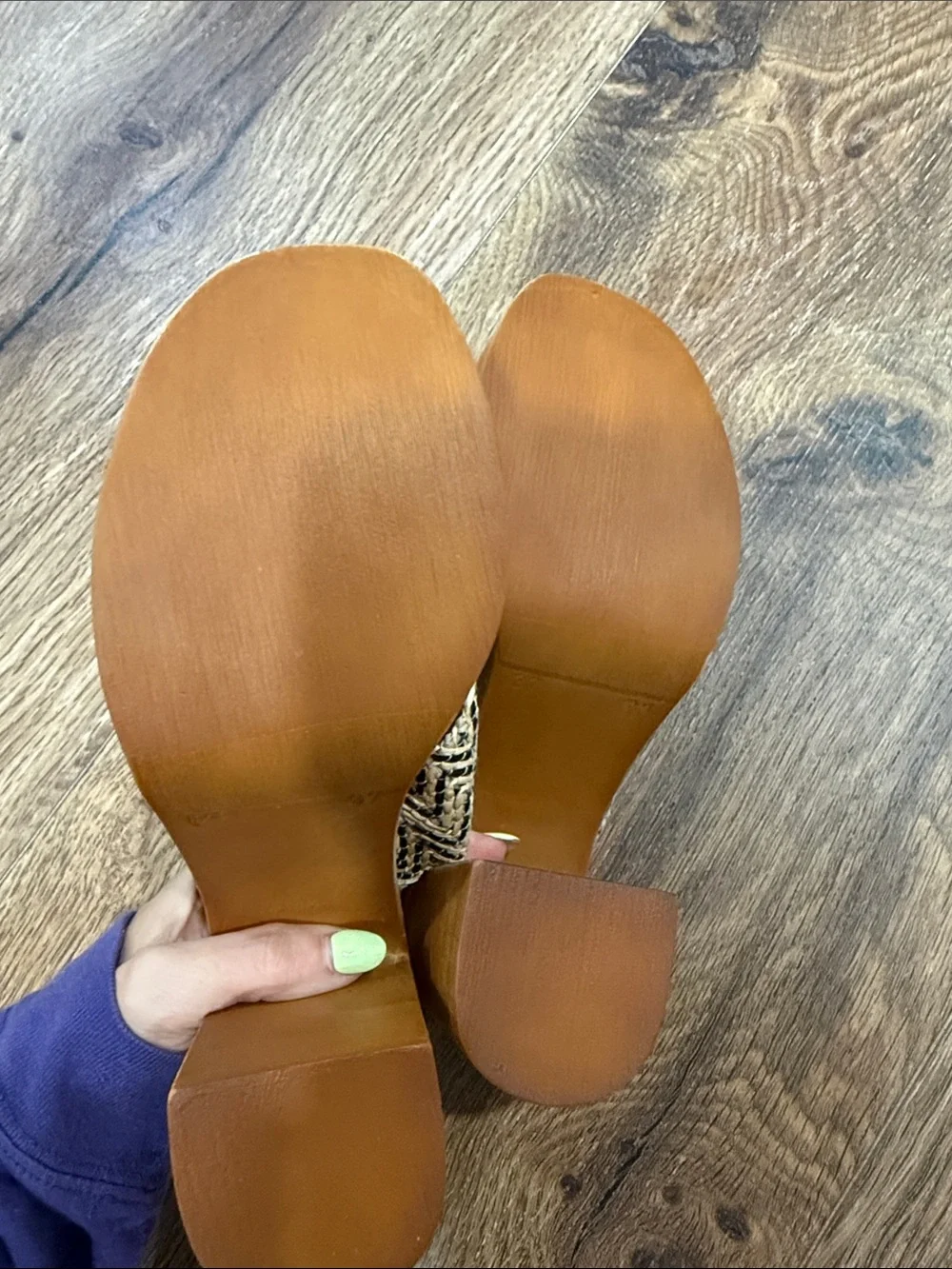 Woven Cross-Strap Platform Mules in Natural and Black